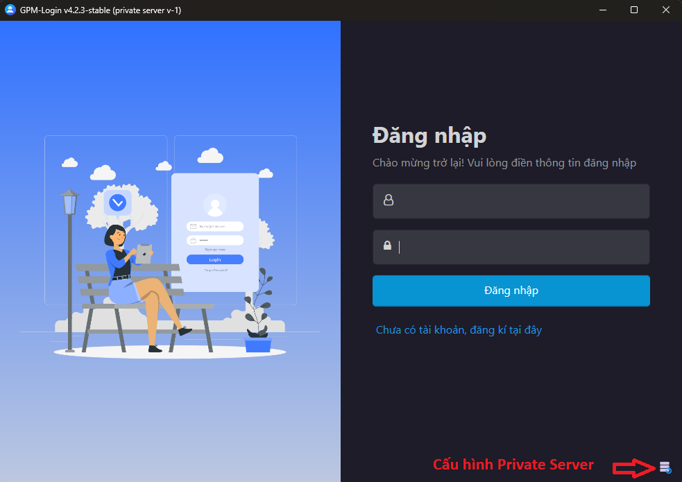 Chọn Private Server